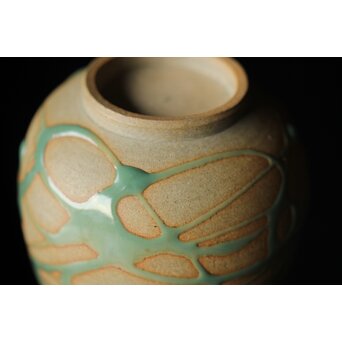 小杉焼 流描青磁茶碗　P433 