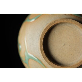 小杉焼 流描青磁茶碗　P433 