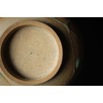 小杉焼 流描青磁茶碗　P433 