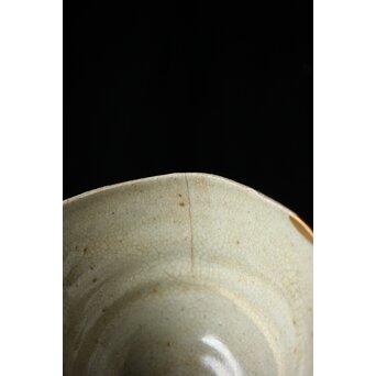 出雲焼 楽山窯 九代 長岡空味/長岡住右衛門 三つ割高台朝鮮茶碗　P434 