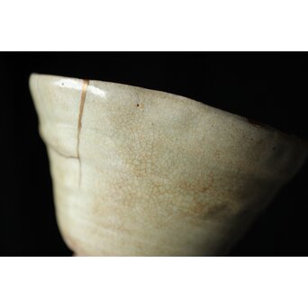 出雲焼 楽山窯 九代 長岡空味/長岡住右衛門 三つ割高台朝鮮茶碗　P434 