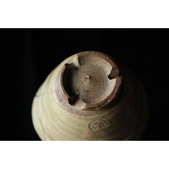 出雲焼 楽山窯 九代 長岡空味/長岡住右衛門 三つ割高台朝鮮茶碗　P434 