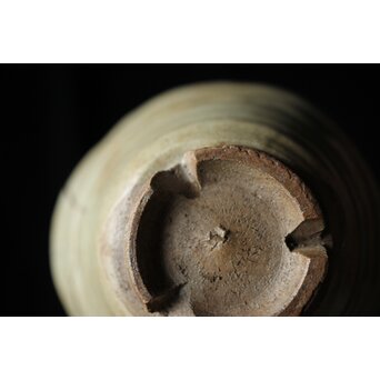 出雲焼 楽山窯 九代 長岡空味/長岡住右衛門 三つ割高台朝鮮茶碗　P434 