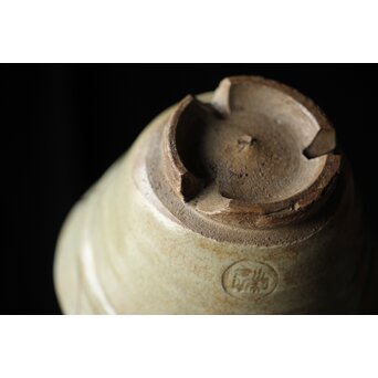 出雲焼 楽山窯 九代 長岡空味/長岡住右衛門 三つ割高台朝鮮茶碗　P434 