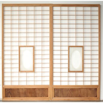 ガラス入 障子戸 6枚1組　F260 AB　ウラ　障子を貼る面ですが　現状は透かしです