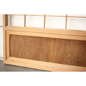 ガラス入 障子戸 6枚1組　F260 感じの良い杢目　うずくり仕上げ