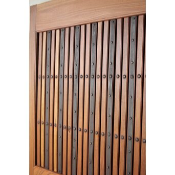 総欅 格子蔵戸　W127Y とても良く磨かれています