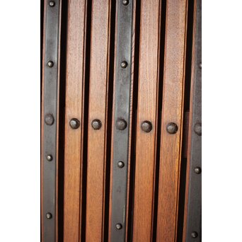 総欅 格子蔵戸　W127Y 