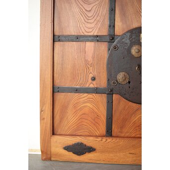 総欅 格子蔵戸　W127Y 