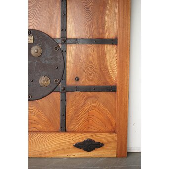 総欅 格子蔵戸　W127Y 