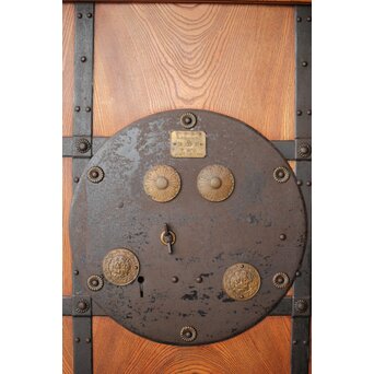 総欅 格子蔵戸　W127Y 