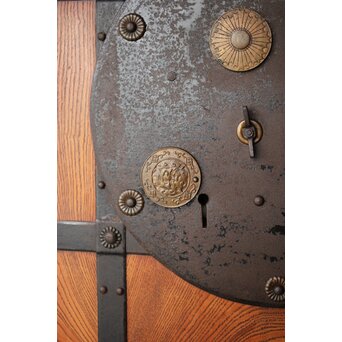 総欅 格子蔵戸　W127Y 