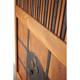 総欅 格子蔵戸　W127Y 