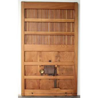 総欅 格子蔵戸　W127Y 背面