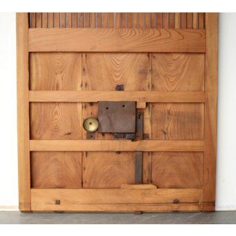 総欅 格子蔵戸　W127Y 