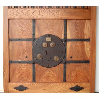 総欅 格子蔵戸　W127Y 