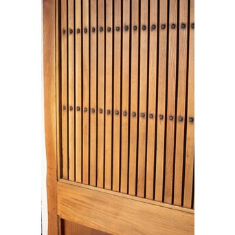 総欅巾着格子蔵戸　W128Y 