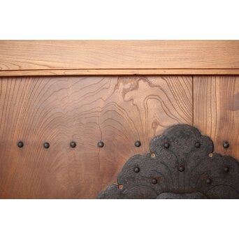 総欅巾着格子蔵戸　W128Y 