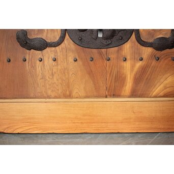 総欅巾着格子蔵戸　W128Y 