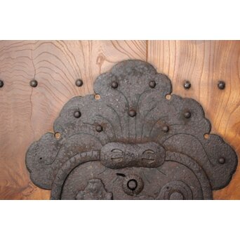 総欅巾着格子蔵戸　W128Y 