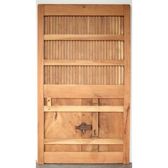 総欅巾着格子蔵戸　W128Y ウラ