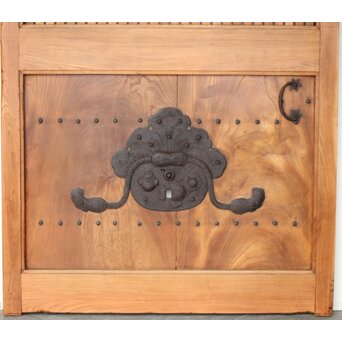 総欅巾着格子蔵戸　W128Y 