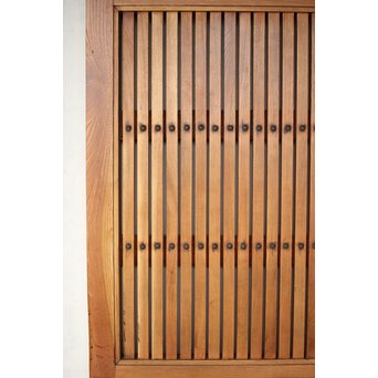 総欅巾着格子蔵戸　W128Y 