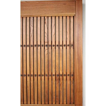 総欅巾着格子蔵戸　W128Y 