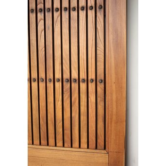 総欅巾着格子蔵戸　W128Y 