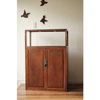 虎斑杢 飾棚 博古架　X426 