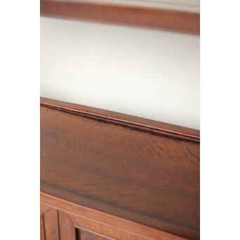 虎斑杢 飾棚 博古架　X426 中板に反りがあり　ホゾから抜けている部分が見られます