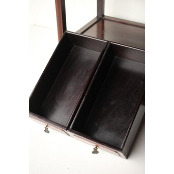 明清家具紅木紫檀意 唐木 博古架 違棚/飾棚　X427 引き出しも総唐木　重量があります