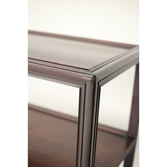 明清家具紅木紫檀意 唐木 博古架 違棚/飾棚　X427 背面の桟にも面取り処理