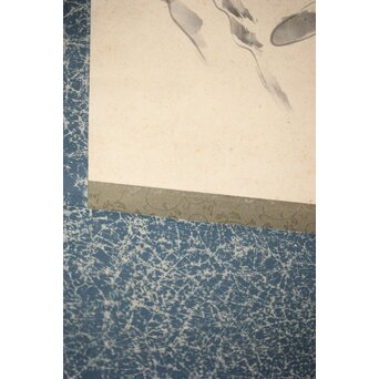 房山人 沼の舞 紙本水墨掛軸　Z453 