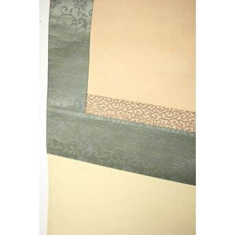 刺繍絵画 押雛 絹本掛軸　Z454 