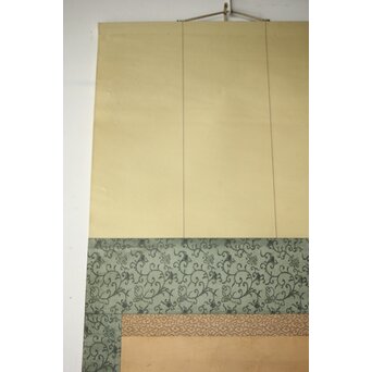 刺繍絵画 押雛 絹本掛軸　Z454 