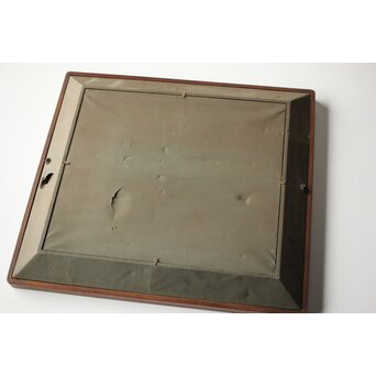 高島屋画室か 竹内栖鳳下絵 仔犬図 刺繍絵画額装　Z456 