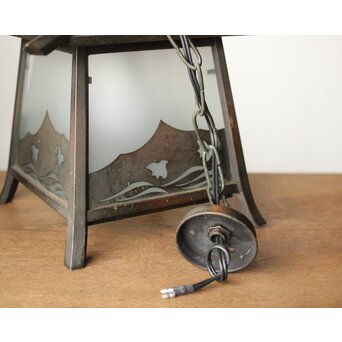 波千鳥 銅灯籠照明　A082 