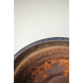 鉄仏餉鉢風 鉄打出 羊歯七宝瓶掛 M387 