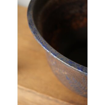 鉄仏餉鉢風 鉄打出 羊歯七宝瓶掛 M387 