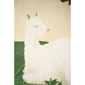 子山羊図 紙本衝立　Z457 