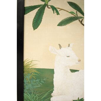 子山羊図 紙本衝立　Z457 