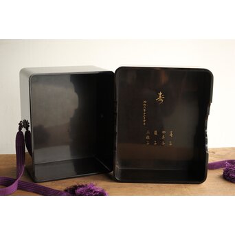 法隆寺献納宝物写 鳳凰円文螺鈿文箱 日本橋 木屋漆器店　Q348 