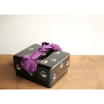 法隆寺献納宝物写 鳳凰円文螺鈿文箱 日本橋 木屋漆器店　Q348