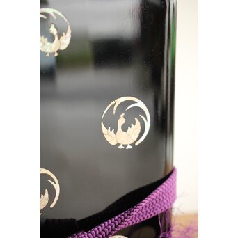 法隆寺献納宝物写 鳳凰円文螺鈿文箱 日本橋 木屋漆器店　Q348 忘れない独特の文様です