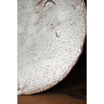 二代  加藤春鼎 鼠志野皿 共箱　P439 