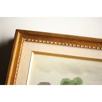 中村琢二 水郷風景 油彩額装 10号　Z460 