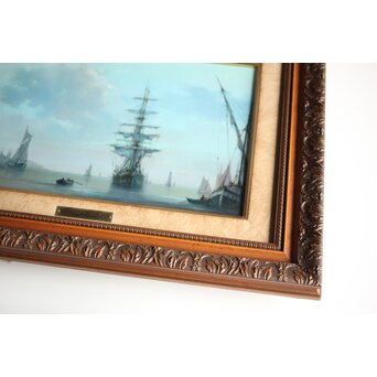 鈴木政輝 帰帆 油彩額装 4号　Z461 