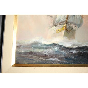 鈴木政輝 光さす海 油彩額装 3号　Z462 