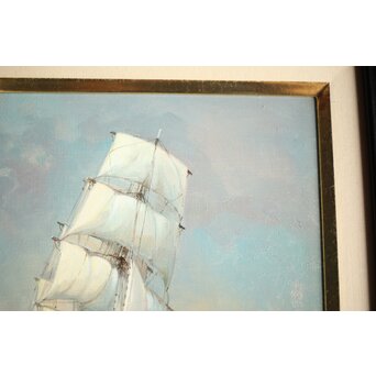 鈴木政輝 光さす海 油彩額装 3号　Z462 